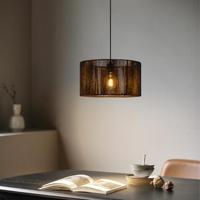 Papieren Woven Lampenkap - Cilindrisch - Black - Moderne stijl - ø40 x 22 cm - E27 fitting - Voor Staand Lamp - Ontworpen voor woonkamer en eetkamer - thumbnail