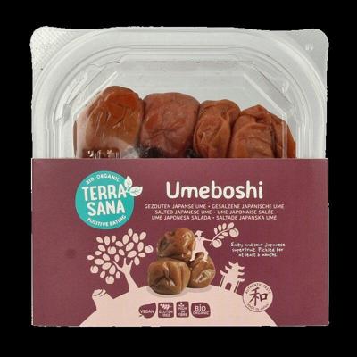 TerraSana Umeboshi gezoute japanse abrikozen bio 150 Gram TerraSana Umeboshi gezoute japanse abrikozen bio 150 Gram