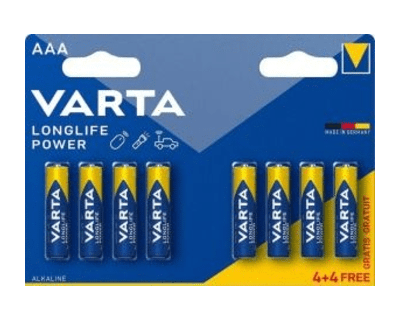 Varta longlife power aaa single blister 8 (10x 8 stuks)