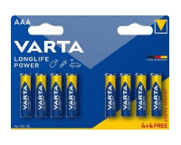 Varta longlife power aaa single blister 8 (10x 8 stuks) - thumbnail