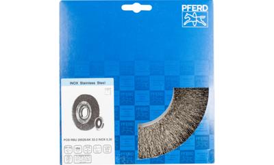 PFERD TOOLS 43701260 Ronde borstel breed ongetordeerd RBU Ø 200 x 25 mm variabel boorgat Ø roestvrijstalen draad 0,30 voor slijpblok 1 1 stuk(s) PFERD TOOLS 43701260 Ronde borstel breed ongetordeerd RBU Ø 200 x 25 mm variabel boorgat Ø roestvrijstalen draad 0,30 voor slijpblok 1 1 stuk(s)