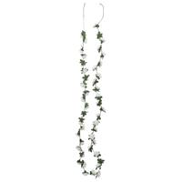 VidaXL Kerstslingers met bloemen 6 st 240 cm wit - thumbnail