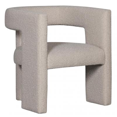 WOOOD Fauteuil 'Tiwa' Bouclé, kleur Beige