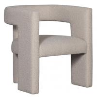 WOOOD Fauteuil 'Tiwa' Bouclé, kleur Beige - thumbnail