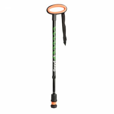 Flexyfoot wandelstok met ovalen handvat Oranje 70-96 cm