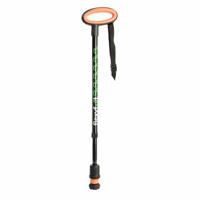 Flexyfoot wandelstok met ovalen handvat Oranje 70-96 cm - thumbnail