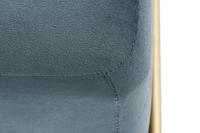 Kruk DKD Home Decor Schuim Blauw Gouden Metaal Polyester Fluweel Hout MDF (80 x 80 x 42 cm) - thumbnail