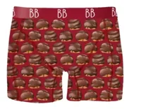 Bossche bollen boxershort mt XL - Donker rood - thumbnail