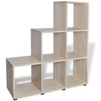 Boekenkast/presentatiemeubel trapvormig 107 cm eikenkleur - thumbnail