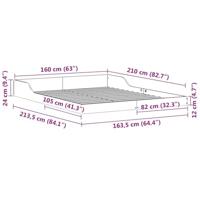 Bedframe Wit 160 x 210 cm Massief grenenhout - thumbnail