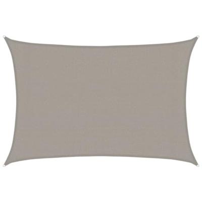 VidaXL Zonnezeil 160 g/m² rechthoekig 3x5 m hdpe lichtgrijs