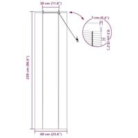 Raambuiten & Gordijnen met gordijnen Naturel 60 x 220 cm Bamboe - thumbnail