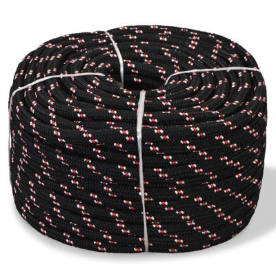VidaXL Boot touw 12 mm 50 m polypropyleen zwart