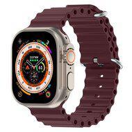 Ocean bandje - Wijnrood - Geschikt voor Apple Watch 44mm / 45mm / 46mm / 49mm - thumbnail
