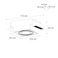 QAZQA Inbouwspot wit GU10 AR70 trimless - Oneon - thumbnail