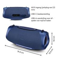 Dankzij de draagbare Bluetooth®-luidsprekers Medion 50077078 Blauw 4 W 50 W - thumbnail