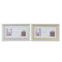 Fotolijsten DKD Home Decor Kristal polyestyreen Gouden Zilverkleurig Traditioneel 47 x 2 x 29 cm (2 Stuks) - thumbnail