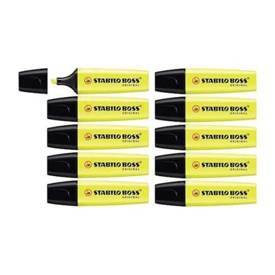 Fluoriscerende Markeerstift Stabilo Boss Geel Multicolour 10 Onderdelen (10 Stuks)