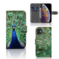 Apple iPhone 11 | Telefoonhoesje | Met pasjeshouder | Pauw - thumbnail