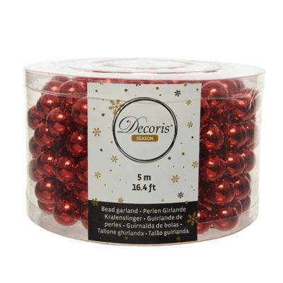 Kraalketting plc XL d1h500 cm kerstrood kerstboomversiering kerst Decoris - Decoris Kraalketting plc XL d1h500 cm kerstrood kerstboomversiering kerst Decoris - Decoris