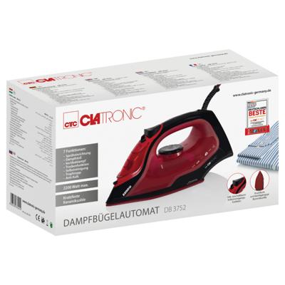 Clatronic DB 3752 Stoomstrijkijzer Zwart, Rood 2200 W