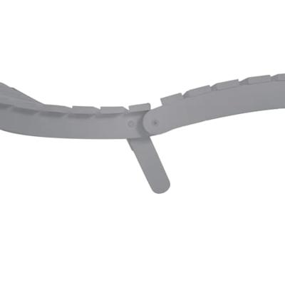 Ligbed 184x55x64 cm massief acaciahout grijs