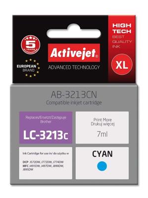 Activejet AB-3213CN printerinkt voor Brother, Brother LC3213C vervanging; Supreme; 7 ml; blauw