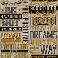 Noordwand behang friends & coffee words and letters metallic en zwart - thumbnail