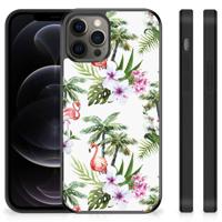 iPhone 12 Pro Max Back Cover Flamingo Palms - thumbnail