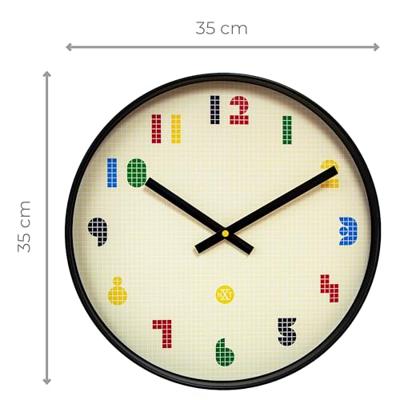 NeXtime NX-7371 Wandklok Bit 35 cm Zwart/Multikleur NeXtime NX-7371 Wandklok Bit 35 cm Zwart/Multikleur