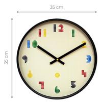 NeXtime NX-7371 Wandklok Bit 35 cm Zwart/Multikleur - thumbnail
