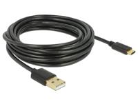 Delock 83669 USB-kabel USB 2.0 USB-A stekker, USB-C stekker 4.00 m Zwart - thumbnail