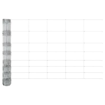 VidaXL Weidehekwerk zilver 50 x 1 m gegalvaniseerd staal VidaXL Weidehekwerk zilver 50 x 1 m gegalvaniseerd staal