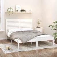 Bedframe massief hout wit 160x200 cm - thumbnail