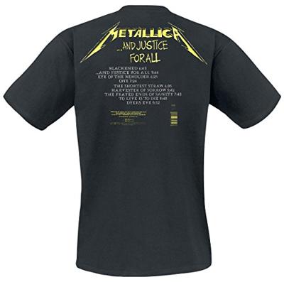 Metallica T-Shirt And Justice For All Tracks Black Size XL