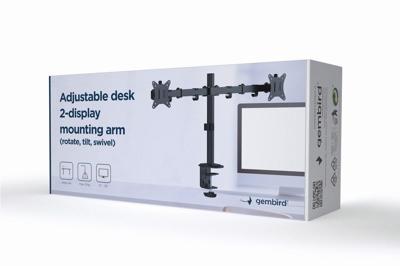 Gembird MA-D2-01 flat panel bureau steun 81,3 cm (32 ) Zwart Gembird MA-D2-01 flat panel bureau steun 81,3 cm (32 ) Zwart