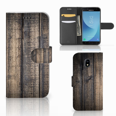 Samsung Galaxy J3 2017 Book Style Case Steigerhout Samsung Galaxy J3 2017 Book Style Case Steigerhout