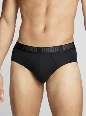 Heren slips 2-pak- Everyday Brief - Katoenen heren slips met elastische band - S - Zwart - Onderbroek heren heren heren - Ondergoed heren heren