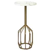 Dutchbone Bijzettafel 'Salerno' Marmer, 56cm hoog - thumbnail