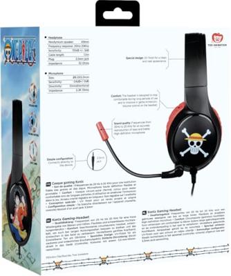Bedrade gamingheadset - KONIX - One Piece - PC, PS4, PS5, Switch en Xbox - Microfoon - 1,5 m kabel - 3,5 mm jack-aansluiting - Luffy
