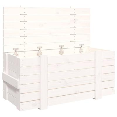Opbergbox 91x40,5x42 cm massief grenenhout wit Opbergbox 91x40,5x42 cm massief grenenhout wit