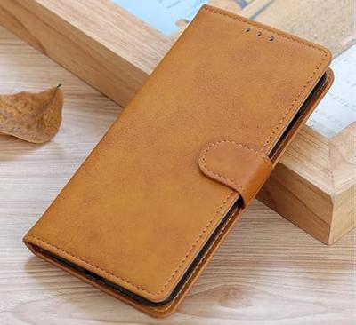 Casecentive Leren Wallet case met sluiting iPhone 13 Pro tan