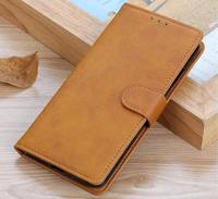 Casecentive Leren Wallet case met sluiting iPhone 13 Pro tan - thumbnail