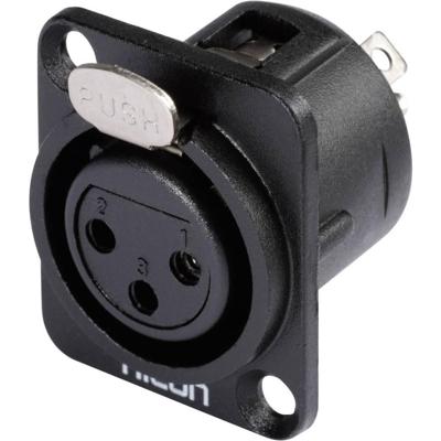 HICON XLR mounting plug 3-pin HI-X3DF-M