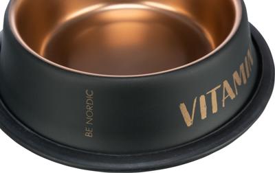 Trixie be nordic voer / waterbak rvs / rubber zwart / brons Trixie be nordic voer / waterbak rvs / rubber zwart / brons
