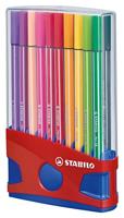 Viltstift STABILO Pen 68/20 ColorParade in rood/blauw etui M ass 20st | 10 stuks - thumbnail