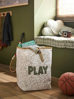 Vierkante opbergmand PLAY ecru