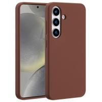 Accezz Liquid Silicone Backcover met MagSafe voor Samsung Galaxy S25 Telefoonhoesje Bruin - thumbnail