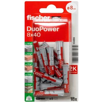 Ficher duo power universeel plug 8x40- 18st. Woodies - Woodies Ficher duo power universeel plug 8x40- 18st. Woodies - Woodies