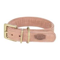 Trixie halsband hond pure leer roze - thumbnail